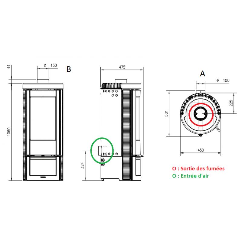 Holzofen aus Gusseisen - LA NORDICA Marlena 8 kW – Image 2