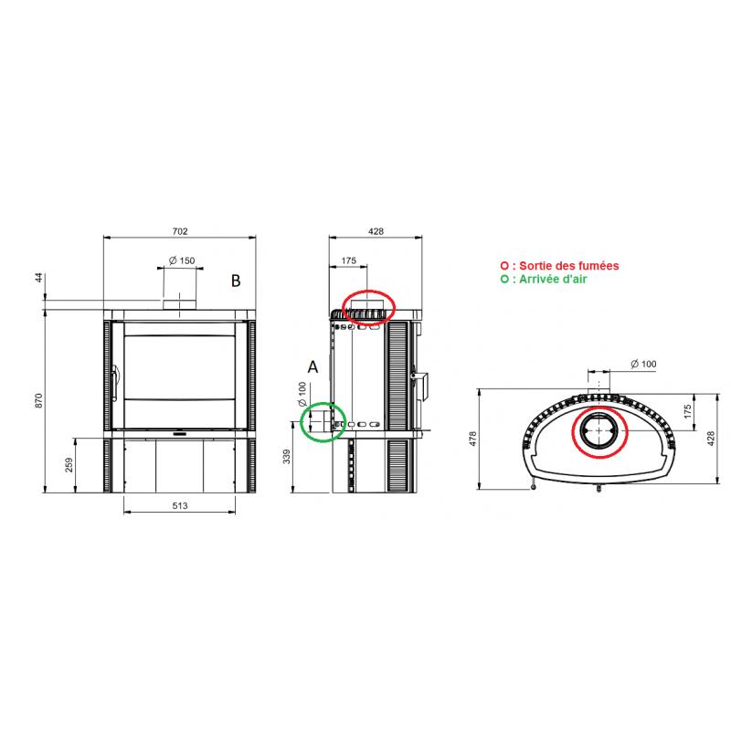 Holzofen aus Gusseisen - LA NORDICA Jennifer 2.0 9 kW – Image 2
