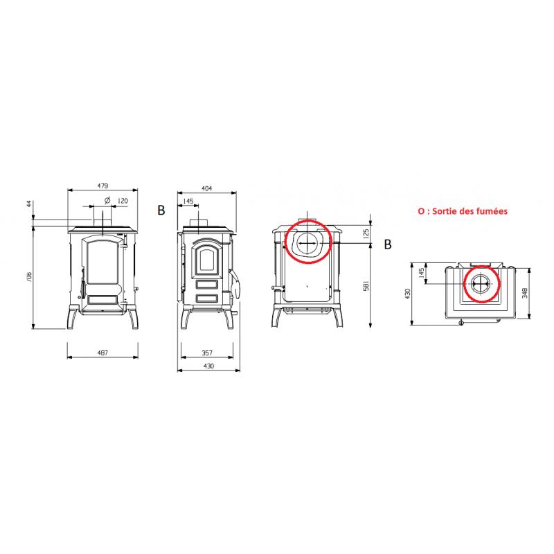 Holzofen aus Gusseisen - LA NORDICA Giulietta X 4.0 8 kW – Image 2